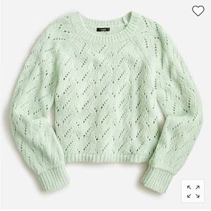 J Crew pointelle crew neck sweater - L